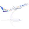 QIYUMOKE Boeing 737 FlyDubai Airlines 1/400 modello di aeroplano in metallo pressofuso con supporto - Emirates Dubai Airways modello in lega per collezione o regalo di aviazione