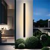 YUEEU Applique da Parete Esterno 60CM IP65 LED Wall Verticale 3000K | Moderne Lampada Parete Nero impermeabile Luci per Terrazza Giardino Villa Light Luce Aplic Muro Lamp Risparmio energetico