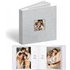Vienrose Album Fotografico con 48 Foto 6x4 in Tela Lino con Finestra,Pagine Acido-Free con Spazio per Appunti, Album Ricordi per Matrimonio, Famiglia, Neonato, Anniversario (Grigio)
