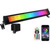 Indmird Faretto LED RGB 50W, Faro Led Rgb Esterno IP66 Impermeabile Proiettori Led rgb, Faretti Rgb con Controllo APP Bluetooth e Timer Proiettore led Colori per Feste Natale Halloween