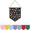 Fnaobai Organizzatore da parete per spille, bacheca portaoggetti, distintivi smaltati colorati, espositore in tela per banner, custodia per orecchini, porta collezione 32x25,4cm (non include accessori