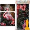 GLOBLELAND 3 fogli di Adesivi Trasferibili A Caldo con Fenicotteri Colorati Piante Tropicali Decorazioni per Mobili Fiori Rosa Adesivi per Camera Da Letto Soggiorno Scrivania Tavolo Decorazione