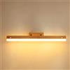 EGSO Luce Specchio Bagno Led Applique legno 60cm Girevole di 180° 9W 720 Lumen Impermeabile IP44 Lampada da specchio bagno, Bianco Caldo 3000K (luce specchio bagno)