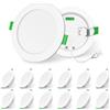 ALUSSO LIGHTING Faretti LED da Incasso per Cartongesso Dimmerabile 8W 850lm Alta luminosità, Ultra Sottili Faretti LED Soffitto 220V Bianco Caldo/Neutro/Freddo IP44 Faretto Interno Bagno, Set di 12