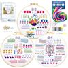 xiruiubao Kit Ricamo Principianti, Ricamo Starter Set Adulti Embroidery, Punto Croce Kit da Ricamare Completo, Artigianato