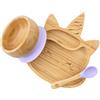 Bamboo Bamboo ® Set di unicorno e ciotola, per neonati e bambini, tutto naturale (Lilac)
