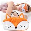 CXAFQ Maschera per Dormire, Carino Maschera Occhi Di Cartone Animato Soffice, Comodo e Traspirante, per Il Sonno Viaggio Visiera Traspirante Maschera Di Sonno Bambino Donna
