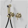 neoro F set miscelatore in acciaio inox, con set doccetta bidet, BN0767FBC#Set8, F champagne spazzolato [Rubinetteria Bagno > Bidet / Set Doccetta WC]