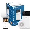 UNITEC Videocitofono WiFi, con app per smartphone, batteria o cablaggio fisso, con telecamera WLAN Full HD, audio a 2 vie, incluso gong radio