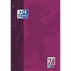 Oxford 384405028 100050353 da lavoro/scuola agenda DIN A4, a quadretti con margine, 90 g/m², colori assortiti
