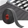 VOAKZEF 300cm Striscia di transizione per pavimenti,striscia divisoria autoadesiva in vinile per pavimento,striscia divisoria piatta per unire fessure del pavimento,copertura per soglie (Grigio scuro)