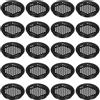 CHSEROK 20 Pezzi Maglia Rotonda del Foro Presa D'aria,Piatto - Nero Foro di Ventilazione per Armadi 60 mm, Griglie Ventilazione Rotonde in Acciaio Inox,Inferiore 53 mm,per Armadietti, Scarpiere