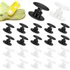 TRKETK 20 Pezzi Rivetti in Plastica, Fibbie per Decorazioni Nascoste Rivetti a Vite Rivetti a Pressione in Plastica con Foro 16 x 13 x 11,5 mm Fibbie per Decorazioni per Scarpe (Nero/Bianco)