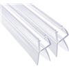 Mirorola Guarnizione doccia 2 x 80 cm, per vetro spessore 4 mm, 5 mm, 6 mm, guarnizione di ricambio per porta doccia, box doccia, guarnizione per cabina doccia, guarnizione in gomma per porte doccia