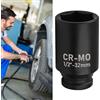 VAGCARS Chiave a bussola esagonale da 32 mm, avvitatore a percussione a denti multipli da 1/2, set di chiavi a bussola Cr-Mo (32 mm)
