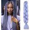 ShowJarlly Capelli per Treccine Africane Jumbo Treccia Capelli 24 Morbido Extension per Treccine Africane 1 Pack Treccine Africane Extension Capelli（Azzurro#）