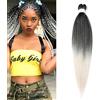 ShowJarlly Capelli Per Treccine Africane 30 Pollici Extension Treccine Africane Pre-Stretched Braiding Hair 1 Pack Extension Capelli Yaki Texture Treccine Africane Extensions 1B/Silver#