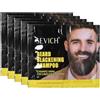 Gegong 5 pezzi di shampoo per barba, tintura per barba, annerimento naturale in 5 minuti (75 ml)