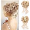 Meisi Extension di capelli sintetici con clip per chignon, per donne e ragazze (#24)