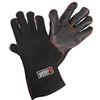 Weber Guanti da Barbecue in Pelle, 1 Paio, Estremamente Resistenti al Calore, Morbidi e Sicuri, in Pelle Premium con Cuciture Rosse - Nero (17896)