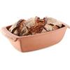 Römertopf Stampo per Pane Rettangolare in Terracotta Naturale - Forma per Cuocere Pane in Cassetta e Plumcake, Crosta Croccante, Terracotta, dal 1967