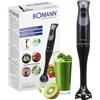Bomann SM 6081 CB Frullatore a immersione per frullati, frullati, zuppe, funzione turbo, asta di purea da 350 W, lama in acciaio inox, frullatore rimovibile, frullatore a mano, frullatore a immersione