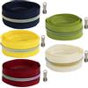 Aerzetix - Kit di Cerniera Lampo a Spirale 5x1 m N°5 - Colore Ecru Rosso Lampone Giallo Limone Lime Blu Scuro + 15 cursori N°5 Non bloccabile in Metallo - Cucito merceria Sartoria