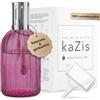 KAZIS® I lampada catalitica profumata I vetro I XXL I 400 ml (rosso vinaccia/bordeaux/rubino)