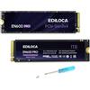 Ediloca EN600 PRO SSD 1TB PCle 3.0x4, NVMe M.2 2280, fino a 3200 MB/s, Unità a stato solido interne, cache SLC 3D NAND TLC, adesivo di raffreddamento in grafene, storage per PC, desktop e laptop
