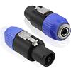 MEIRIYFA 2 adattatori audio da 1/4 femmina a NL4FC maschio, connettori Speakon 4 poli, compatibili con NL4FC, NL4FX, NLT4X, NL2FC, per apparecchiature audio sul palco, studio, KTV, bar