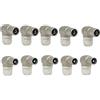 TELEVES Connettori Per Antenna Tv Dtt, Confezione Da 5 Pezzi Maschio 4130 + 5 Pezzi Femmina 4131
