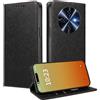 MOJIA Cover per Oukitel C5, [Forte Chiusura Magnetica] Case Portafoglio in Pelle PU Premium, Custodia a Libro per Telefono con Porta Carte. Nero