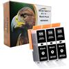 Starlet24 3x 525XLNero Cartucce Compatibili con PGI-525 per Canon Pixma iP-4800, iP-4850, iP-4900, iP-4950, iX-6550, MG-5140, MG-5150, MG-5250, MG-5350, MG-6150, MG-6250, MG-8150, MG-8250, MX-715