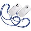 TBOC 2X Cordino Catenella Laccio Strap Porta Cover [Blu Elettrico] Telefono Cellulare da Collo - Tracolla Catenina con Cordini da Phone Cellulari Telefoni Accessori Universale Laccetti Donna Uomo