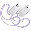 TBOC 2X Cordino Catenella Laccio Strap Porta Cover [Lilla] per Telefono Cellulare da Collo - Tracolla Catenina con Cordini da Phone Cellulari Telefoni Accessori Universale Laccetti Donna Uomo