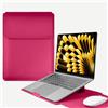 HaruYo 15-16 Pollici Custodia per Computer Portatile con Supporto Funzione Laptop, PU Pelle Portatile Sleeve per MacBook Air/Pro/Surface Dell Lenovo HP ASUS Acer (15-16 Pollici | Rosa shocking)