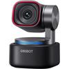 OBSBOT Tiny 3 AI-Powered Spatial Audio 4K Webcam, AI Tracking PTZ Camera con Sensore 1/1,28, Tri-Mic, Sprach- & Gestensteuerung, 120FPS, HDR, Web cam per PC, Laptop, Streaming e Meeting, Switch 2