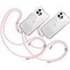 TBOC 2X Cordino Catenella Laccio Strap Porta Cover [Rosa Chiaro] Telefono Cellulare da Collo - Tracolla Catenina con Cordini da Phone Cellulari Telefoni Accessori Universale Laccetti Donna Uomo