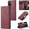 Sojlecyu Cover per Xiaomi Redmi Note 11/ Note 11S Custodia, a Libro Portafoglio in Premium Pelle PU Porta Carte Flip Case Supporto Protezione Case Cover per Xiaomi Redmi Note 11/ Note 11S, Vino Rosso