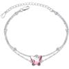 REDSUN Bracciale da donna in argento Sterling 925, con koala, farfalla, occhio malvagio, bradio/bussola/albero della vita, regolabile, per donne, ragazze, moglie, madre, figlia, 22.86 Zentimeter
