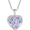 YL Collana Nodo Celtico Cuore in argento 925 con Pera Ciondolo alessandrite con pietra portafortuna di giugno per Donna Mamma