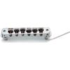 Guyker Tune-O-Matic Roller Saddle Bridge - String Space 10,5 mm Ponti per chitarra con foro per palo 4,2 mm di ricambio compatibile con chitarra elettrica Les Paul LP SG a 6 corde GM015, cromato
