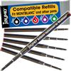 Jaymo Ricambio per Montblanc 116215 - Ricarica per penna a sfera, 6 pezzi, colore: Rosso