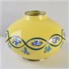 Vaso di fiori cloisonne giallo Giappone