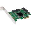 KALEA-INFORMATIQUE Scheda controller da PCI Express PCIe a 4 porte SATA con chipset Marvell 88SE9230 - Raid 0 1 10