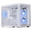 darkFlash Case PC Micro-ATX Gaming, Case PC MATX con 3 x 120mm Ventole ARGB, Case Computer in Vetro Temperato Curvo con Vista Panoramica, Porta USB 3.0, Supporta due 360 mm AIO, Bianco (DPW90M)