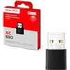 Mercusys TP-Link MA20NB Adattatore WiFi USB AC650Mbps con Bluetooth 5.0, Nano Chiavetta WiFi per PC Fisso, Dual Band 433/200 Mbps, WPA3, USB 2.0, Plug & Play, Compatibile Windows 11/10