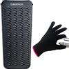 Lessmon Sacchetto per tappetino resistente al calore e guanto resistente al calore per arricciacapelli, piastre per capelli e strumenti per acconciatura 11,5 x 6, silicone alimentare, nero