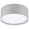 REV Deckenleuchte - Deckenlampe Rund 30 cm mit Stoff-Lampenschirm im modernen Look - ideal für Schlafzimmer, Wohnzimmer & Kinderzimmer, grau