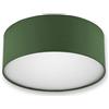 REV Deckenleuchte - Deckenlampe rund 30 cm mit Stoff-Lampenschirm im modernen Look - ideal für Schlafzimmer, Wohnzimmer & Kinderzimmer, dunkelgrün